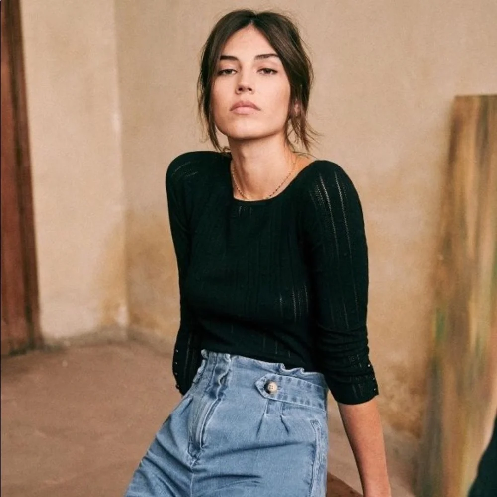 SÉZANE Emilien Knit Pullover - Black